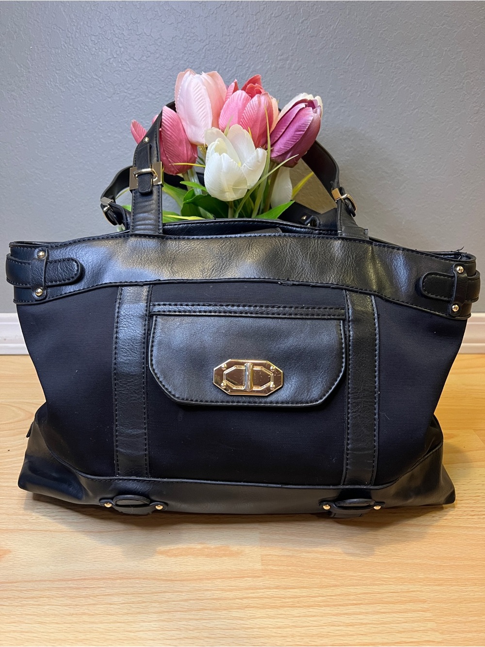 Etienne Aigner Black Shoulder Bag